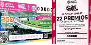 El Gran Sorteo Especial 248 tuvo una emisión de dos millones de billetes, del número 0,000,000 al 1,999,999, con un valor por billete de 250 pesos. (ESPECIAL)
