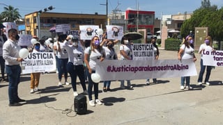 El 17 de septiembre se realizaron dos manifestaciones en Gómez Palacio para exigir justicia tras la muerte de la maestra Albina. (EL SIGLO DE TORREÓN)