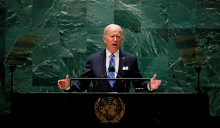 El presidente de Estados Unidos, Joe Biden, se comprometió este martes ante la Asamblea de la ONU a que su país doblará la ayuda financiera internacional en la lucha contra el cambio climático. (ARCHIVO)
