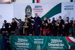 El presidente López Obrador hizo un llamado al respeto durante la celebración de la Consumación de la Independencia. (ARCHIVO) 