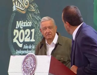López Obrador expresó el respaldo de su administración al gobernador de Morelos, Cuauhtémoc Blanco. (ESPECIAL)