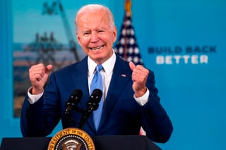 El presidente de EUA, Joe Biden, celebró este viernes el acuerdo alcanzado sobre un nuevo marco fiscal global para las multinacionales que incluye un impuesto de sociedades mínimo del 15 %, al asegurar que es una victoria para los trabajadores estadounidenses. (EFE) 

 