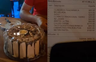 La experiencia del grupo de amigos en el restaurante donde les cobraron por guardar su pastel, se ha vuelto viral en redes sociales con más de un millón de reproducciones (CAPTURA)  