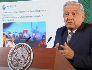 López Obrador criticó al expresidente Felipe Calderón Hinojosa, por su apego al poder, pues en su cuenta de Twitter pidió corroborar si en el conflicto en Dos Bocas había muerto un trabajador. (ESPECIAL)