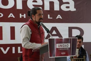 Diego del Bosque, nuevo presidente del comité estatal de morena en Coahuila. (TWITTER)