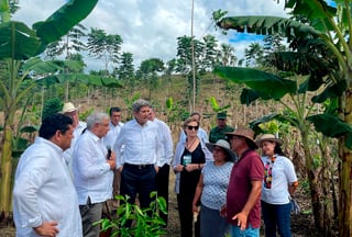 El presidente López Obrador recibió ayer al enviado especial del Clima de Estados Unidos, John Kerry, a quien le presentó el programa para buscar el apoyo de ese país. (EFE)