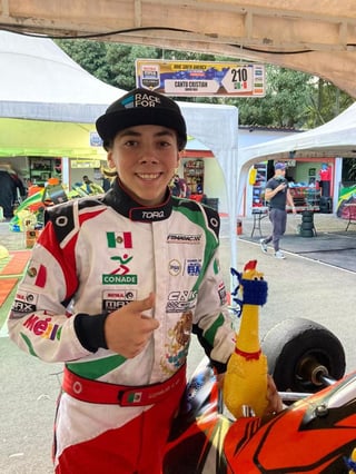 Cristian 'Conejo' Cantú, lució en el Sudamericano de Karting (ESPECIAL) 