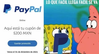 Decenas de usuarios expusieron sus quejas contra PayPal, luego de que no pudieron hacer valida la promoción del cupón canjeable por la cantidad de 200 pesos mexicanos (CAPTURA)