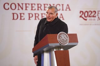 Adán Augusto López, secretario de Gobernación, encabeza las conferencias de prensa mañaneras tras el contagio de AMLO.  (EL UNIVERSAL)