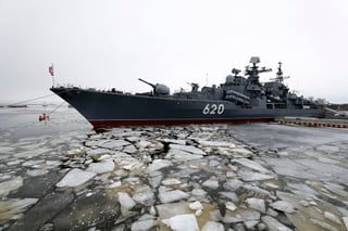 El hundimiento del Mosvká, el buque insignia de la Flota rusa del mar Negro, supone un duro revés para Rusia. (ARCHIVO)