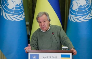 El secretario de la ONU se reunió con el presidente ucraniano Volodímir Zelenski. (ARCHIVO)