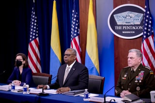 El secretario de Defensa estadounidense se mostró confiado en que la reunión de este lunes sirva para identificar las necesidades de Ucrania. (ARCHIVO)