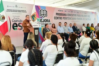 Arranca programa educativo en el Centro Penitenciario Femenil de Saltillo; asistió el gobernador Miguel Riquelme Solís.