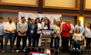 Teresa Jiménez de la coalición Va por Aguascalientes se declara ganadora de la gubernatura