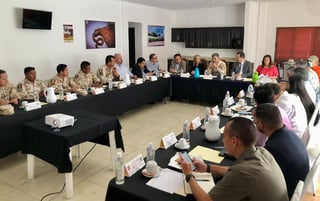 Reunión de seguridad en la región Norte de Coahuila. (Foto: RENÉ ARELLANO / EL SIGLO COAHUILA)