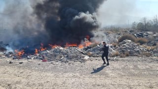Se registra fuerte incendio al norte de Saltillo