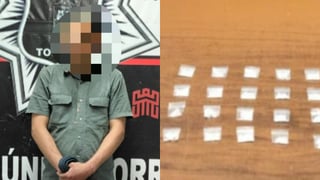 Detienen en Torreón a hombre de 45 años en posesión de narcóticos