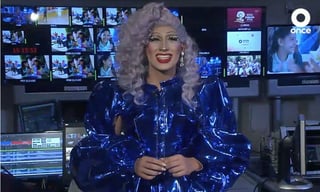 Drag queen hace historia en la TV mexicana al presentar noticias en Canal Once