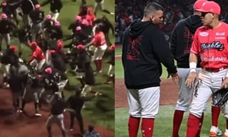 Diablos Rojos y Mariachis de Guadalajara protagonizan pelea en el Estadio Alfredo Harp Helú
