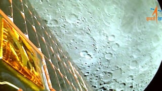 La luna desde el satélite indio Chandrayaan-3. (Foto: ISRO)
