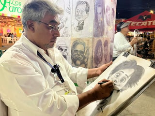 El caricaturista de la Feria de Torreón