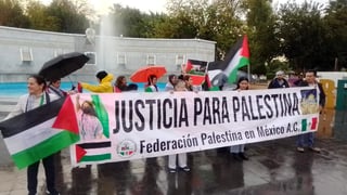 Comunidad palestina marcha en Torreón y pide justicia tras conflicto en Franja de Gaza
