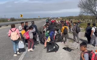 Otra caravana de miles de migrantes bajada del tren en Monclova