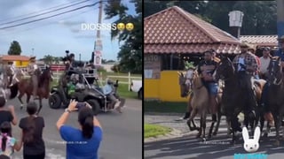 Bad Bunny desata locura en Puerto Rico tras pasearse por las calles paseando a caballo