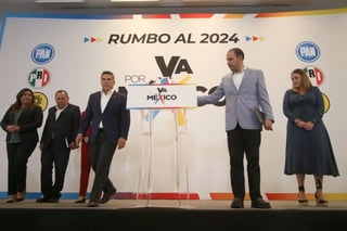 El PRI, el PAN y el PRD pactaron una alianza para competir contra Morena en las elecciones federales del 2024. (ARCHIVO)