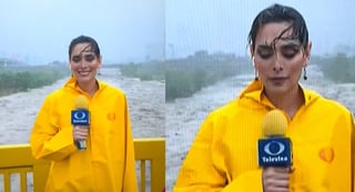 VIRAL: Maquillaje de reportera sobrevive a huracán Alberto
