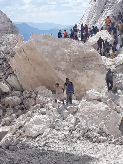 Colapso. El reporte del derrumbe en la mina de Dengantzha se registró a las 13:30 horas. (NOTIMEX)