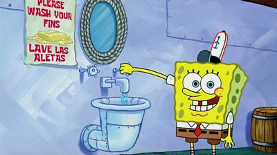 Campaña. Bob Esponja muestra la manera efectiva de lavarse las manos en un video que será difundido a través de las plataformas de cable y digitales de Nickelodeon. (ESPECIAL)