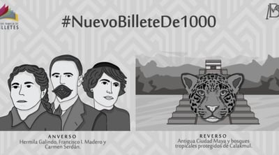 La nueva pieza podría aparecer en noviembre ya que será alusivo a la Revolución Mexicana, que este año celebra 110 años. (ESPECIAL)
