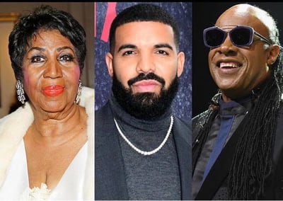 Drake superó el récord que compartía con los ídolos Aretha Franklin y Stevie Wonder al alcanzar su 21er No. 1 en la lista de canciones de R&B/hip hop de Billboard.  (ESPECIAL) 
