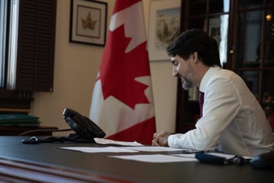 La Oficina del Primer Ministro de Canadá señaló en un comunicado que Trudeau felicitó en persona a Biden por su victoria. (CORTESÍA) 
