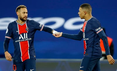 El brasileño Neymar reafirmó su intención de renovar y prolongar su estancia en el París Saint Germain, con el que termina contrato en junio del 2022 igual que su compañero Kylian Mbappe. (Especial) 