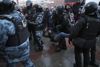 Además de Moscú, las protestas para la liberación de Navalni se realizaron en más de 140 ciudades.