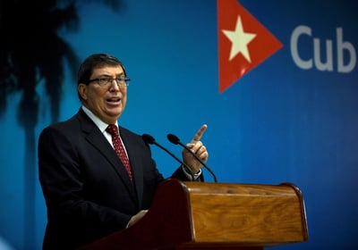 El ministro cubano de Exteriores, Bruno Rodríguez, rechazó este viernes las sanciones de Estados Unidos a dos responsables del Ministerio de Interior (Minint) y una unidad militar, por su presunto papel en la represión de las manifestaciones antigubernamentales del 11 de julio. (ARCHIVO) 

 