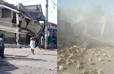 Internautas compartieron a través de redes sociales videos y fotografías del terremoto que sacudió a Haití este sábado (CAPTURA) 