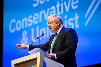 Johnson alertó en su intervención en la conferencia 'tory' contra la agenda del gobierno autónomo de Escocia. (EFE) 