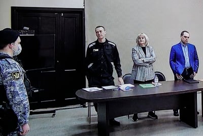 Así lo indicó en una rueda de prensa el portavoz del Departamento de Estado, Ned Price, donde condenó 'rotundamente la organización por parte de la Federación Rusa de una farsa de juicio para condenar a Navalni con más cargos falsos a nueve años más en una cárcel de alta seguridad'. (ARCHIVO) 
