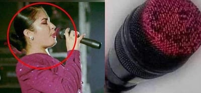Imagen ¿Qué pasó con el micrófono manchado de labial de Selena Quintanilla? A 27 años de la muerte de la cantante