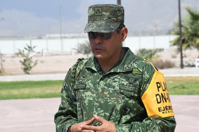 Cesáreo Juventino Rojas Popoca, comandante del 72 Batallón de Infantería. (Foto: FERNANDO COMPEÁN / EL SIGLO DE TORREÓN)