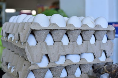 En todo el país, la producción de huevo reportada, transcurridos nueve meses del año, fue de dos millones 579 mil 670 toneladas.
