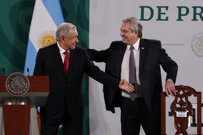 El presidente López Obrador destacó que el presidente Fernández es una buena persona. (ARCHIVO)
