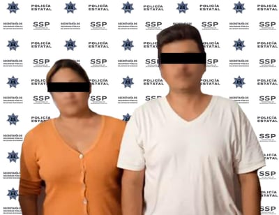 La pareja fue detenida por elementos de la Policía Estatal y de la Policía Municipal de Cuencamé.