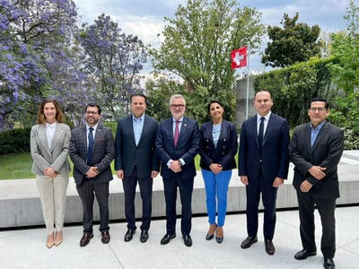Autoridades estatales de Durango se reunieron con el embajador de Suiza en México. (EL SIGLO DE TORREÓN)