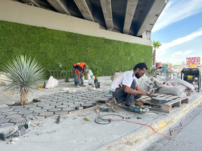 Servicios Públicos Municipales lleva a cabo trabajos de mantenimiento a lo largo del bulevar Ejército Mexicano. (CORTESÍA)