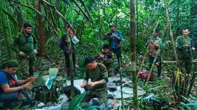 Los menores llevaban más de un mes perdidos en la densa y virgen selva ubicada cerca del Parque Nacional del Chiribiquete. (TWITTER)