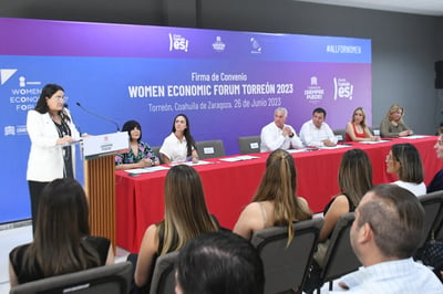 Firman convenio WEF y alcalde de Torreón para la creación del Foro Económico Mundial de Mujeres. (EL SIGLO DE TORREÓN)